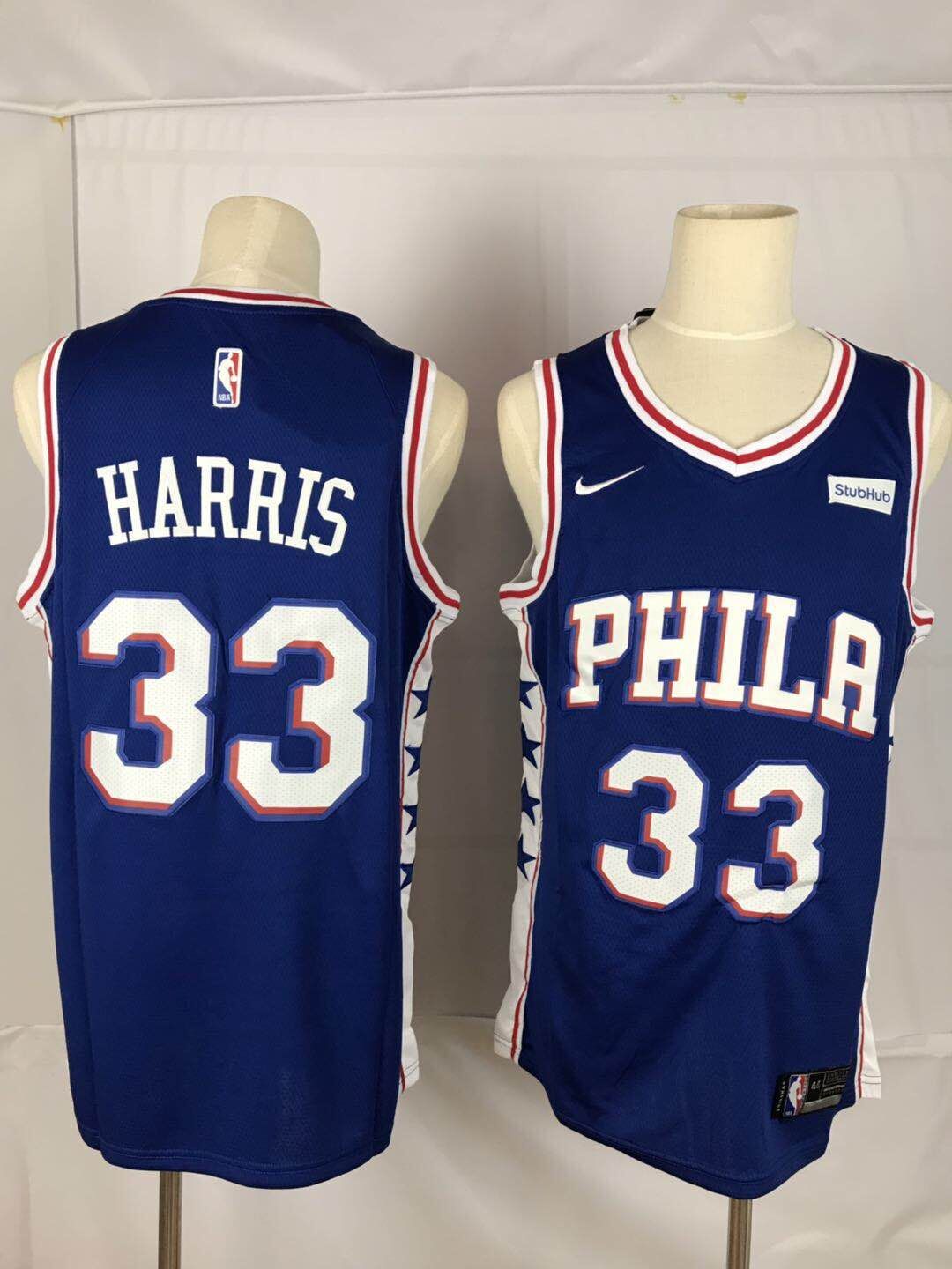 Men New NBA Philadelphia 76ers #33 Harris blue Nike Jerseys->orlando magic->NBA Jersey